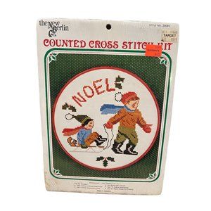 Vintage The New Berlin Co Counted Cross Stitch Kit Christmas NOEL #30092 NOS